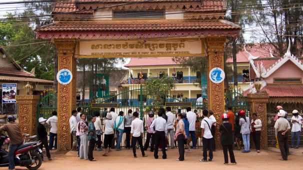 Wat Bo School at Lunchtime OLYMPUS DIGITAL CAMERA